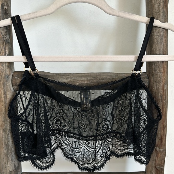 NWOT Honey Birdette Sofia Black Lace Cami, Size M-L - Picture 9 of 11